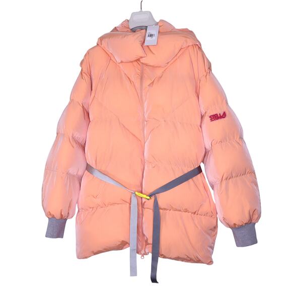 STELLA McCARTNEY NEW Kayla Quilted Down Puffer Jacket Orange Women's 50/16 - Picture 2 of 15
